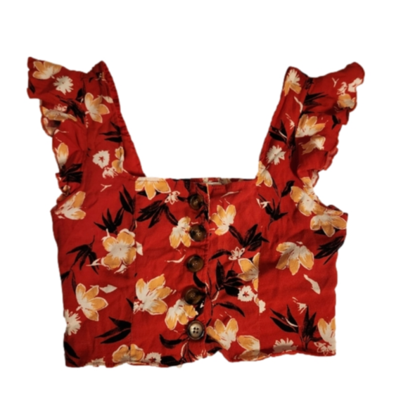 Forever 21 Tops - F21 Floral Crop Top